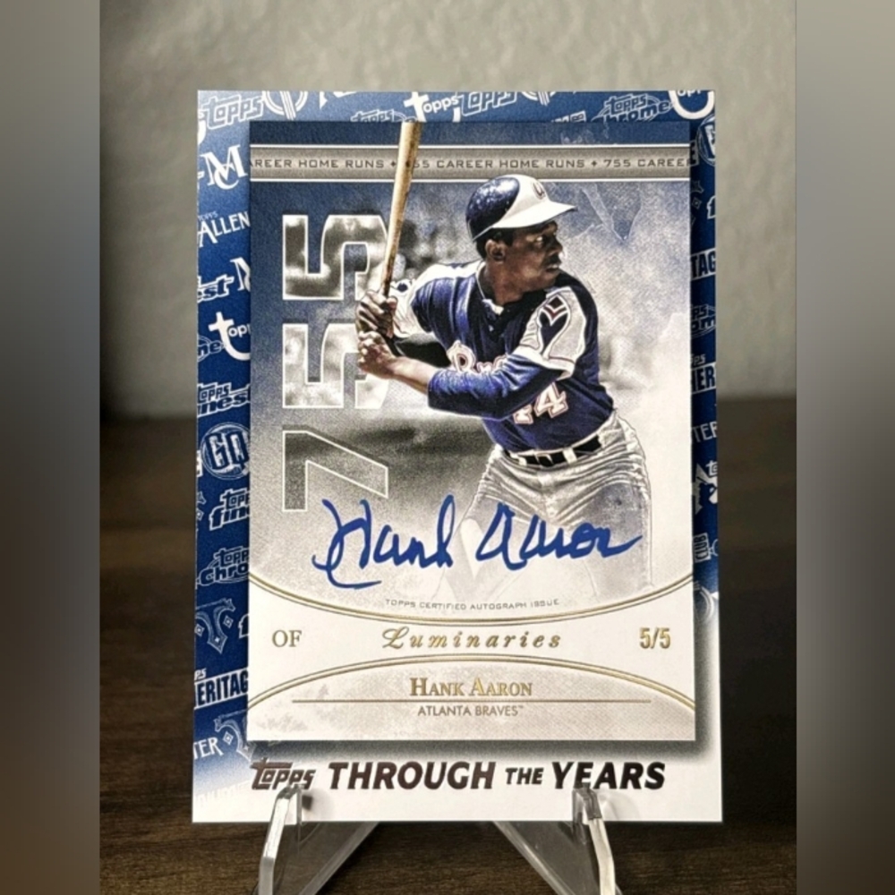 2021 Topps Hank Aaron Through the Years Blue #TTY-15 Atlanta Braves